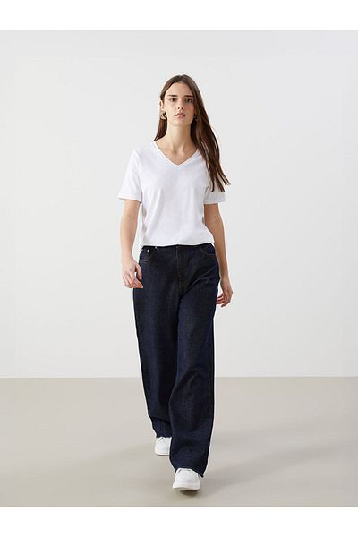 LC Waikiki Νέα σεζόν V Neck Γυναικεία Tisort - S5I278Z8