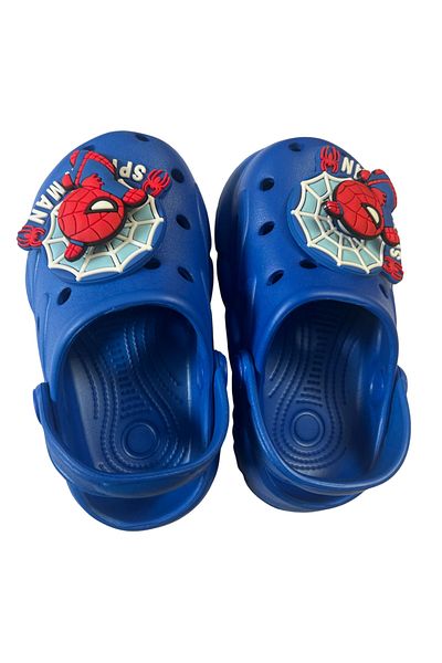 Baby DS Blue Spider Man Statistic Slippers - Two Stripes