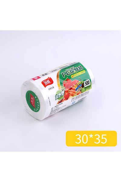 Choice 3035cm 500 Food Fresh-keeping Bags, Tear-up Supermarket Roll-up Bags, Kitchen Hand-held Plastic Bags