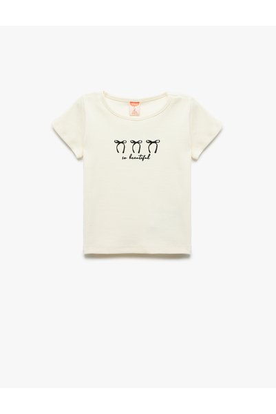 Koton Beige Baby Girl T-Shirt 5Smg10103Ak