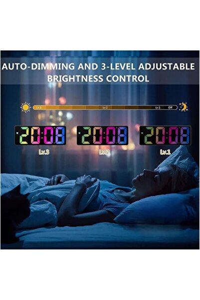 COOYA Mirror Digital Alarm Clock,16.8x4x7.2cm,Adjustable Brightness,Dual-Alarm and Big Snooze Button