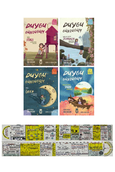 Timaş Çocuk Duygu Günlüğüm Stres + Zorbalık + Öfke + Sabır 4 Kitap Set Oya Do...