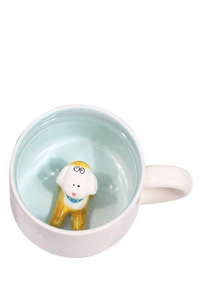 MUKKO HOME Porcelain Surprise Mug with 3D Cute Sheep Figure - 350 Ml, Stylish and Fun Design