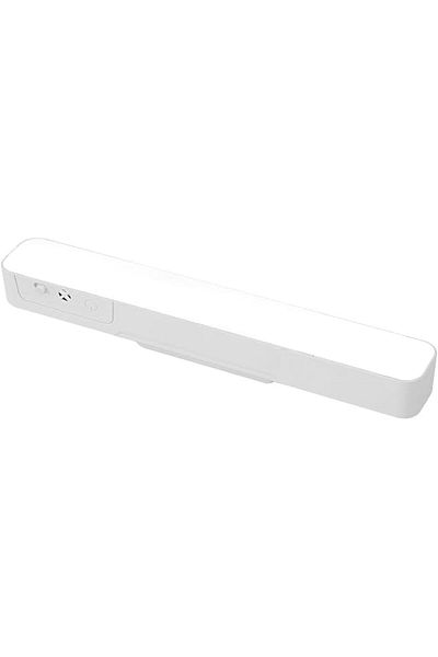 COOYA LED Strip Light with Motion Sensor Wireless Rechargeable Bottom with Remote Control, White Iron