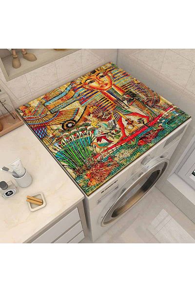 Else Dekor Drying Refrigerator - Washing Machine Cover, Liquid Proof, Non-Slip, Washable