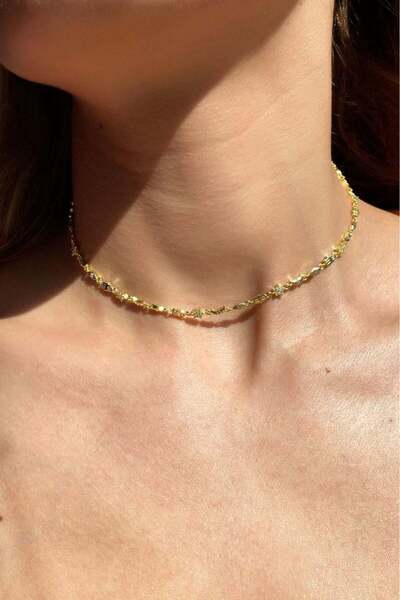 Spossy Silver Jewelry Choker Şans Kolyesi