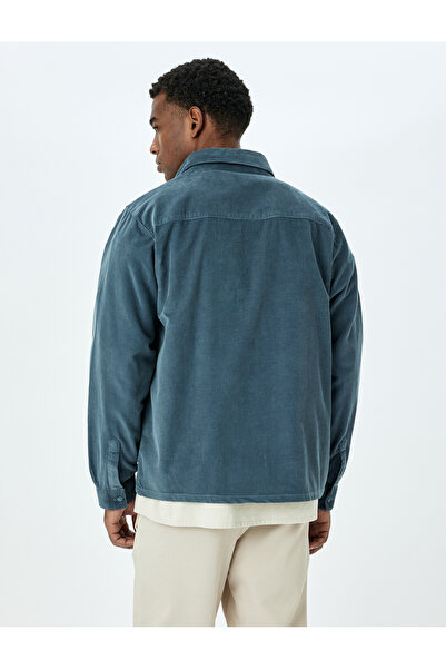 Koton Вельветовий оксамитовий жакет на бавовняних ґудзиках з кишенею з клапаном