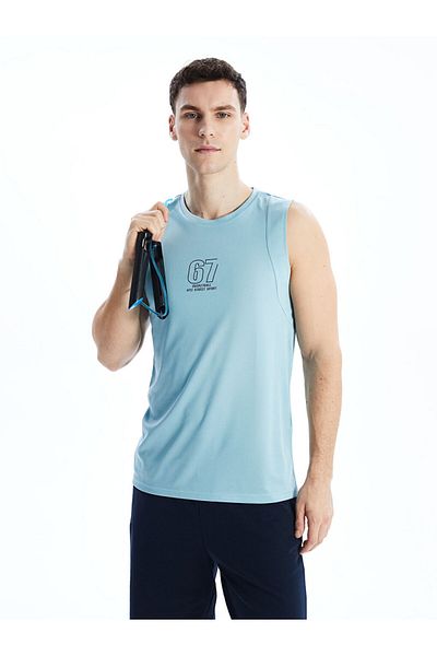 LC Waikiki Tricou fără mâneci pentru bărbați cu imprimeu cu decolteu rotund de sezon nou - S5GG96Z8