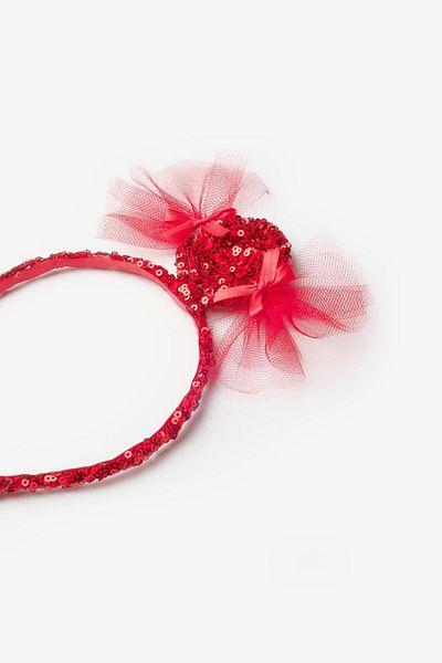Le Mabelle تاج الفتاة ذو الشكل الحلوى باللون الأحمر