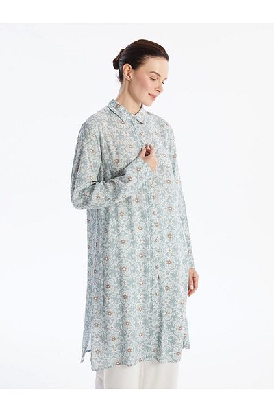 LC Waikiki Lcw Grace Green Print Women's Shirt Tunic