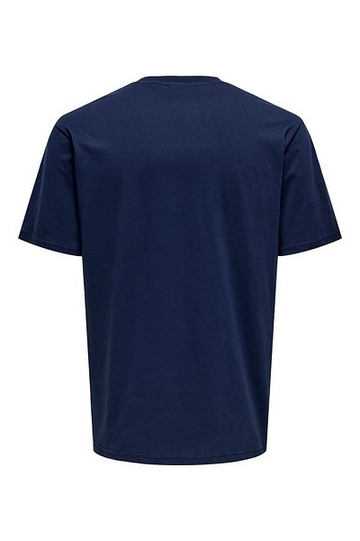 Only & Sons Ανδρικό μπλουζάκι Onsdawson Reg Ss Tee Vd Navy Blue 22033190