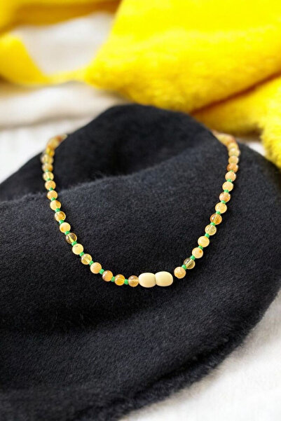 La'Vanti Designs Gümüş Doğal Kaya Damla Bebek Kehribar  Kolye Ağrı Diş Nazar ...