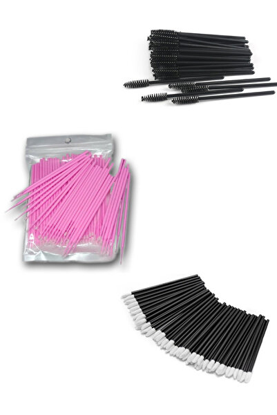 ARMONİKONYA 100Ad Microbrush 50Ad Lipbrush 50Ad Fırça 3 Lü Set