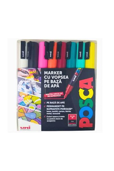 POSCA Set 8 Markere Pc-3m Diverse Culori