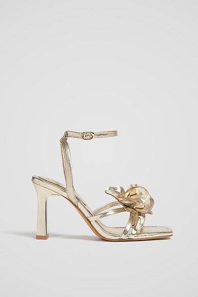 Stradivarius Magic Flower Detailed Heeled Sandals For Limited Edition
