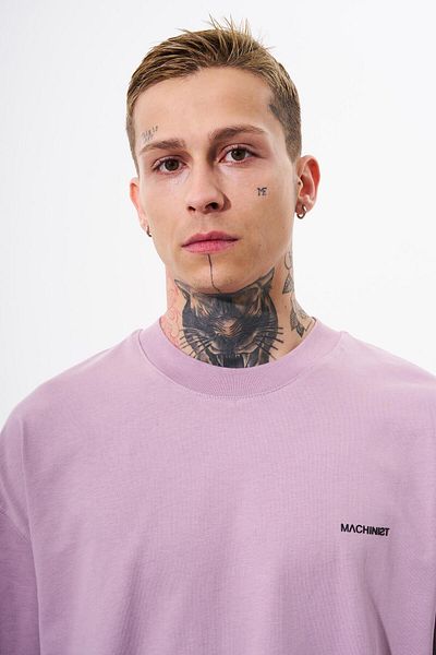 Machinist Ανδρικό μπλουζάκι Basic Cotton Oversize Pink