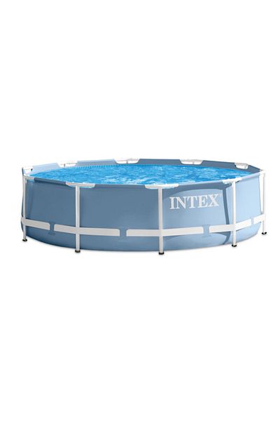 Intex Prism Frame Round Inflatable Swimming Pool Set with Water Pump Filter 366 x 76cm