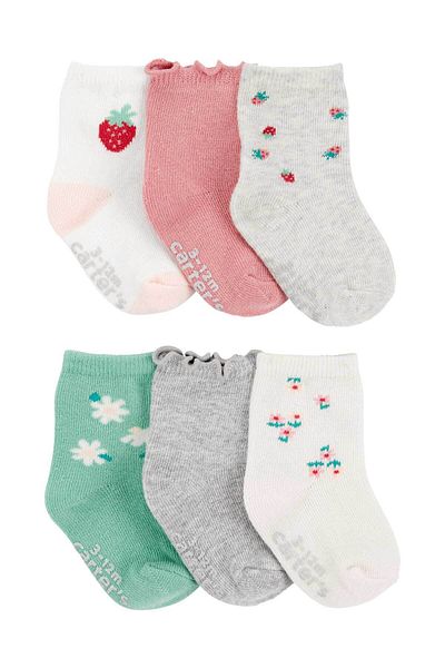 Carter's Baby Girl Socks Set 6 Pack