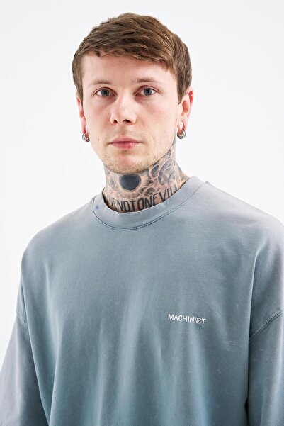 Machinist Luxury Basic Unisex Oversize T-Shirt - Washable, Ghost Cloudy