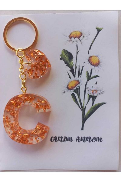 demirbasavm Handmade Letter C Keyring Special for Mother's Day