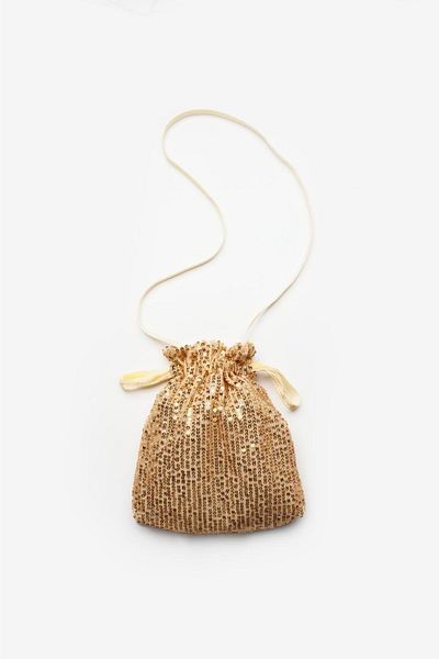 Le Mabelle Gold Sequined Girl's Bag