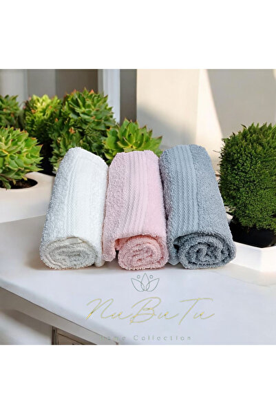 NuBuTu Бавовняна рушник для рук і обличчя, 3 шт., кольоровий рушник для рук і обличчя, 50 X 85