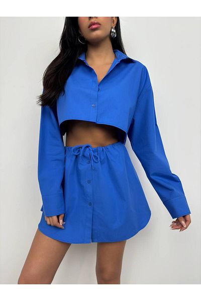 Secret Passion Lingerie Fusta mini pentru femei cu talie normală, cu nasturi, cu talie elastică, sezon nou 24S02023