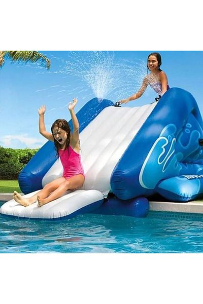 Intex Kool Splash Inflatable Durable Swimming Pool Water Slide