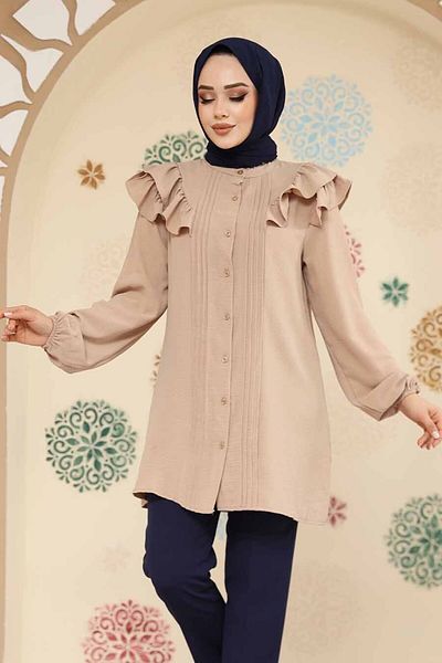 Neva Style Туника с копчета от норка за хиджаб 42291V