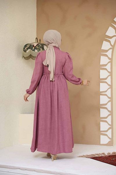 Neva Style Rochie hijab maro cu model 45741GK