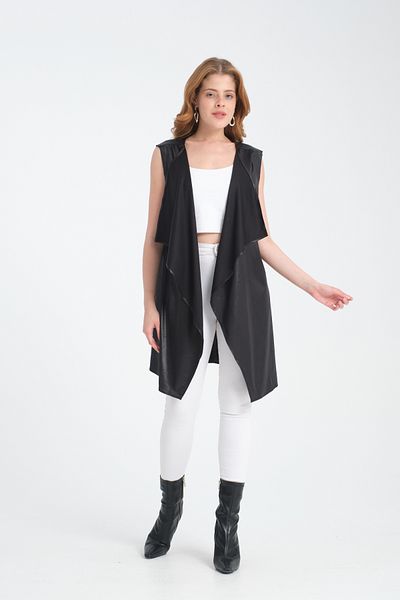 Dejabrew Jeans Leather Vest A054-1