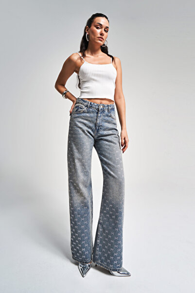 its basic Жіночі джинси кольору T-4S5-32 з яскравою бантиком і камінцями