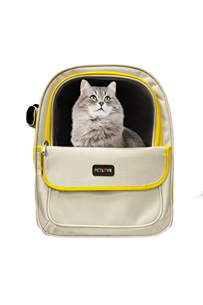 Pet Love Hava Kanallı Cepli Kedi ve Köpek El ve Sırt Taşıma Çantası