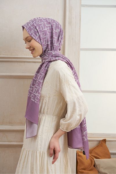 ARMANDA Alize Series Square Pattern Shawl - Black