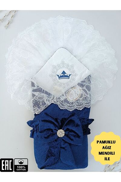 Tomuycuk بطانية مخملية للفتيات الصغيرات - قماط من الدانتيل، هدية مصنوعة من القطن الطبيعي 100%