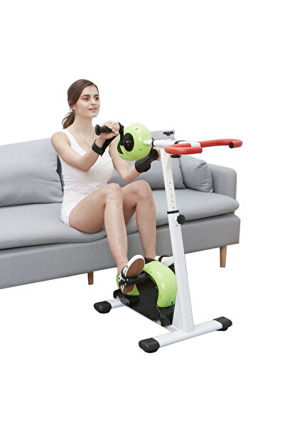 MEDLAY Elektrikli Çift Pedallı Egzersiz Bisikleti, Çift Motorlu El Kol Ayak E...