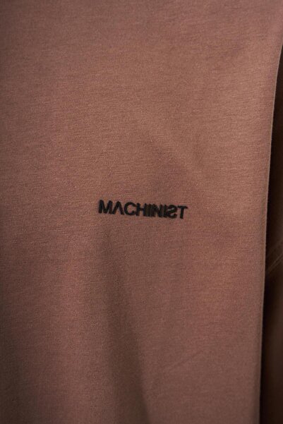 Machinist Ανδρικό μπλουζάκι Basic Cotton Oversize καφέ