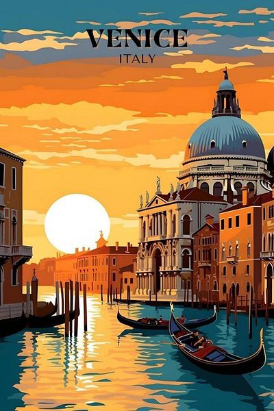 pixartsanat Venice Italy Pixart Art Diamond Mosaic Painting 40X60