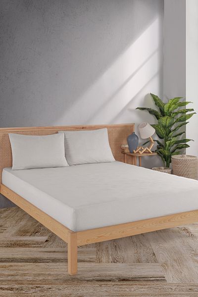MYLASA HOME Mylasahome Fitted Double Premium Bed Sheet Set 100% Cotton