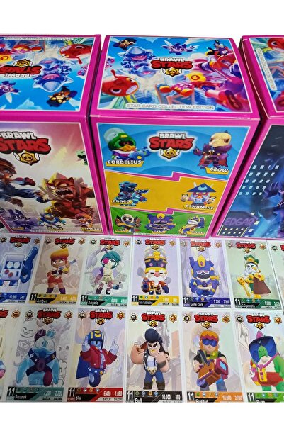 Emrah Gültekin Brawl Stars (25 كيسًا و75 بطاقة) يتم شحنه في حزمة هدايا شخصيات...