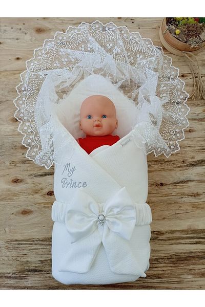 Tomuycuk Unisex Baby Outer Swaddle Blanket, Special Crown and Hospital Exit Gift