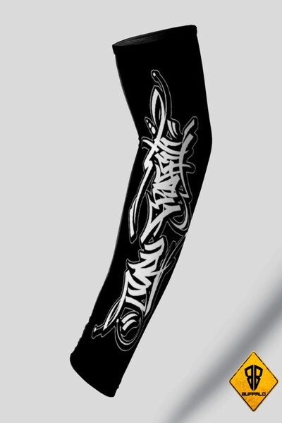 Buffalo Giyilebilir Kol Dövmesi Çorap Dövme 3D Baskılı Kol Bacak Dövme Sağ Kol