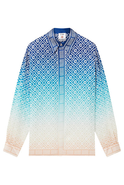 CASABLANCA Gradient Desenli İpek Gömlek