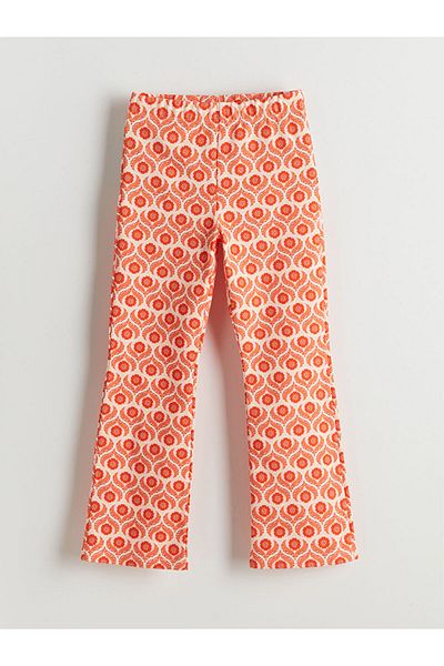 LC Waikiki Orange Elastic Waist Spanish Leggings for Girls