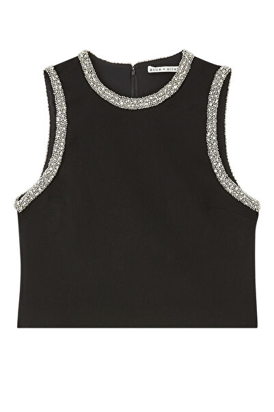 Alice + Olivia Stylish Embroidered Tank Top