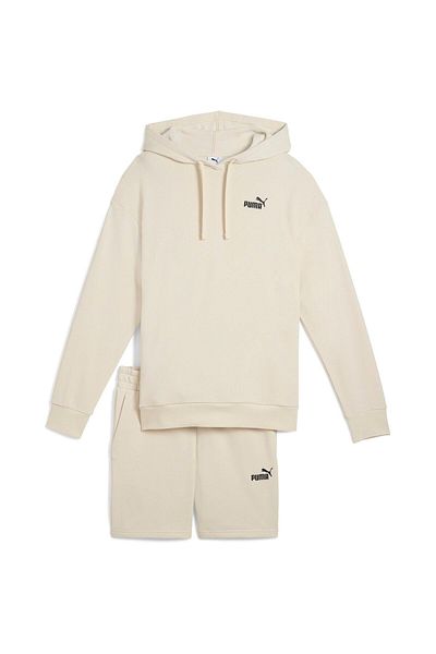 Puma Equipment Puma Short Hooded Relaxed Sweat Suit 7 Tr Op, Beige, Women