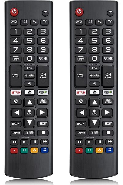 AWH Universal Remote for LG TV, Works with All Models, Netflix & Prime Shortcuts (2-Pack)