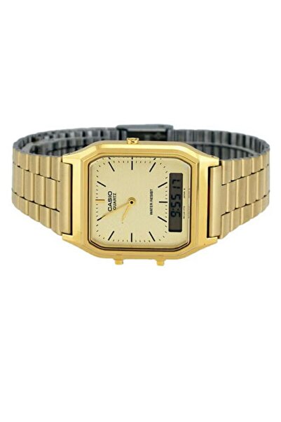 Casio Casio Unisex AQ-230GA-9DMQYE Water Resistant Digital Watch - 28 mm - Gold