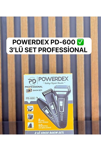 powerdex Traş Seti Erkek Saç Sakal 3 Pd-600 3 Lü Ayrı Bıçak Değiştirebilme - ...