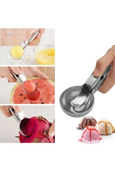 optana Stainless Steel Ice Cream Presentation Spoon Cookie Halva and Ice Cream Ball Spoon